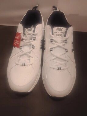 New Balance 608 2E Men's 14 2E White Blue Cross Trainer Sneaker Tennis Shoes